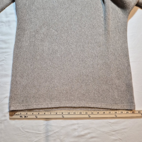 ​Talbots Petite XLp Metallic Shimmer Wool Blend Boatneck Sweater Beige EUC - Picture 6 of 8